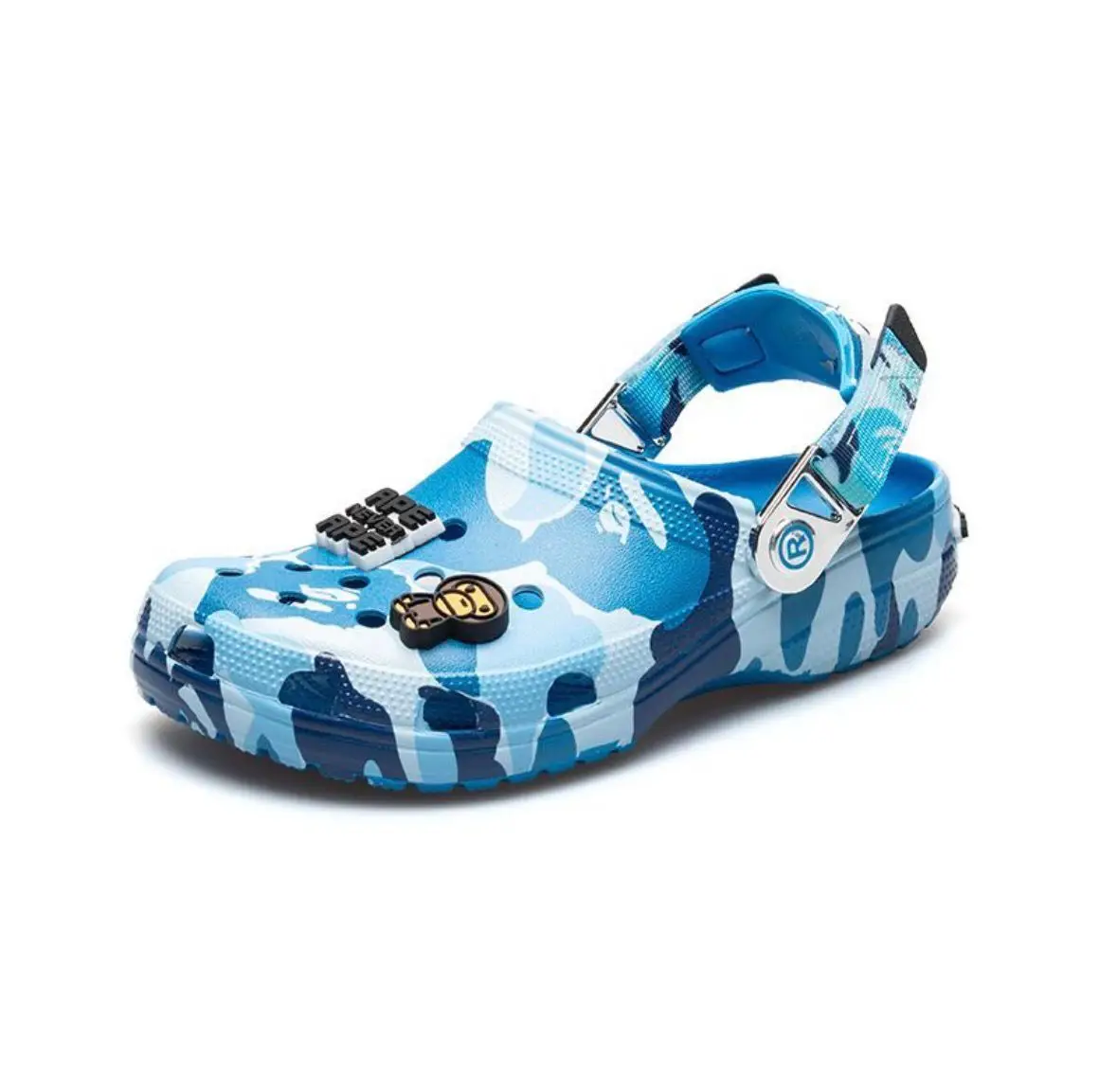 Bape x Crocs Classic Clog — Blue camo