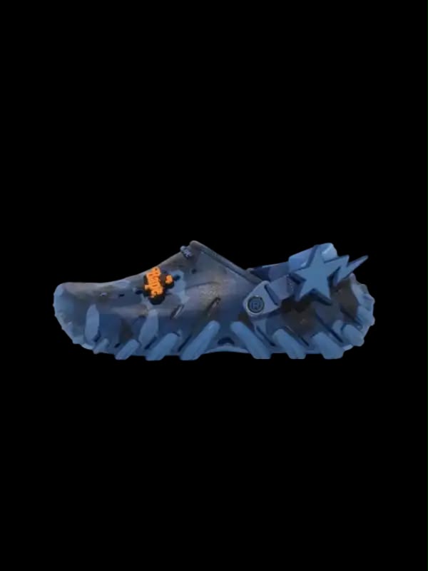 bape x crocs echo — Bleu